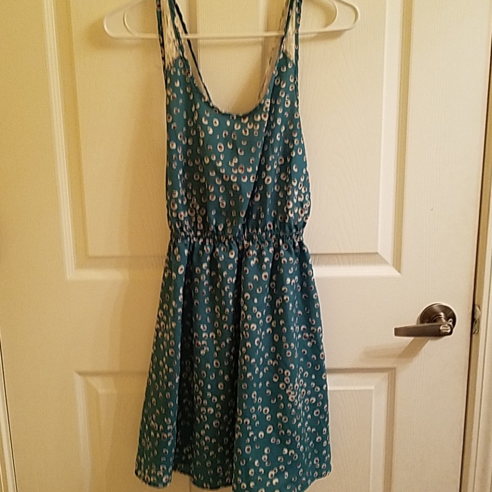 Ambiance blue crossover lace dress size M